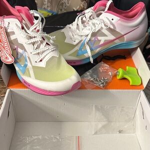 Kids Athletic Shoes - Pink, White, Blue